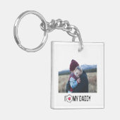 私は私のパパKEYCHAIN 2写真の写真カスタムLOVE キーホルダー (正面左)