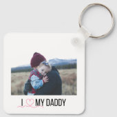 私は私のパパKEYCHAIN 2写真の写真カスタムLOVE キーホルダー (裏面)