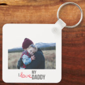 私は私のパパKEYCHAIN 2写真の写真カスタムLOVE キーホルダー (裏面)