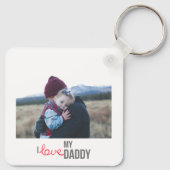 私は私のパパKEYCHAIN 2写真の写真カスタムLOVE キーホルダー (裏面)