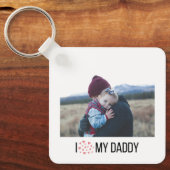 私は私のパパKEYCHAIN 2写真の写真カスタムLOVE キーホルダー (正面)