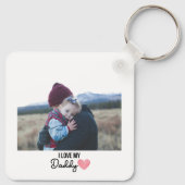 私は私のパパKEYCHAIN 2写真の写真カスタムLOVE キーホルダー (裏面)