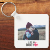 私は私のパパKEYCHAIN 2写真の写真カスタムLOVE キーホルダー (正面)