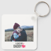私は私のパパKEYCHAIN 2写真の写真カスタムLOVE キーホルダー (裏面)
