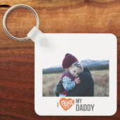 私は私のパパKEYCHAIN 2写真の写真カスタムLOVE キーホルダー (正面)