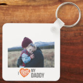 私は私のパパKEYCHAIN 2写真の写真カスタムLOVE キーホルダー (裏面)