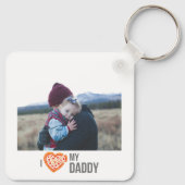 私は私のパパKEYCHAIN 2写真の写真カスタムLOVE キーホルダー (裏面)