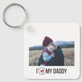 私は私のパパKEYCHAIN 2写真の写真カスタムLOVE キーホルダー