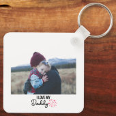 私は私のパパKEYCHAIN 2写真の写真カスタムLOVE キーホルダー (裏面)