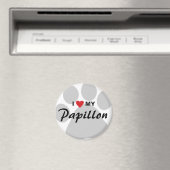 私は私のパピヨンハートを愛する マグネット (インサイチュ (食洗機))
