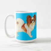 私は私のパピロンが大好き コーヒーマグカップ (左)