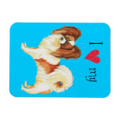 私は私のパピロンが大好き マグネット (横)