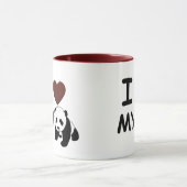 私は私のパンダを愛します マグカップ (中央)
