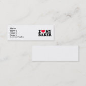 私は私のパン屋を愛します スキニー名刺 (正面/裏面)