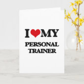 私は私のパーソナルトレーナーを愛します カード (黄色い花)