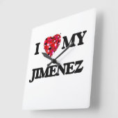 私は私のヒメネスを愛します スクエア壁時計 (傾斜)