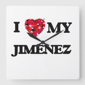 私は私のヒメネスを愛します スクエア壁時計