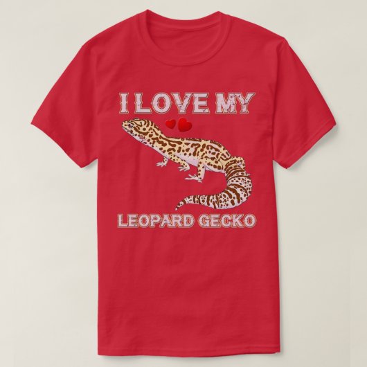 私は私のヒョウのゲッコが大好き Tシャツ (デザイン正面)