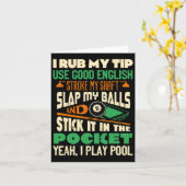 私は私のヒントをこする私はプールビリー遊ドプレーヤーのおもしろい カード (黄色い花)