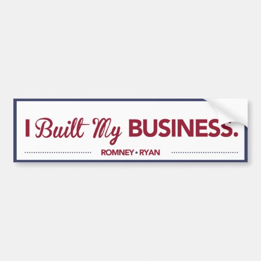 私は私のビジネスバンパーステッカーの青いボーダーを造りました バンパーステッカー (正面)