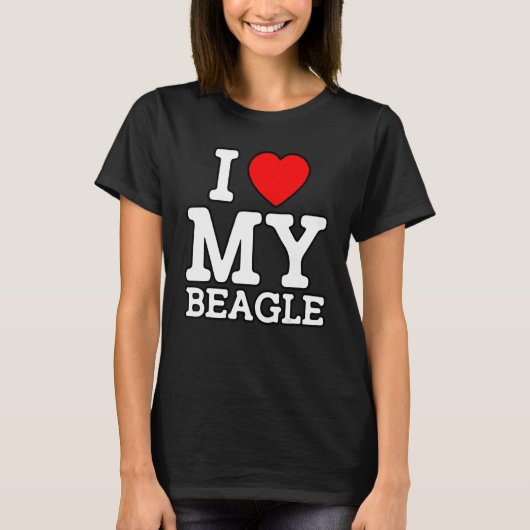 私は私のビーグル犬のことわざが大好き Tシャツ (正面)