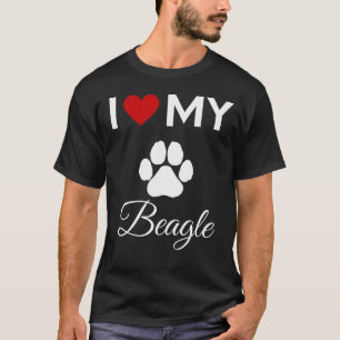 私は私のビーグル犬のカスタム文字 Tシャツ