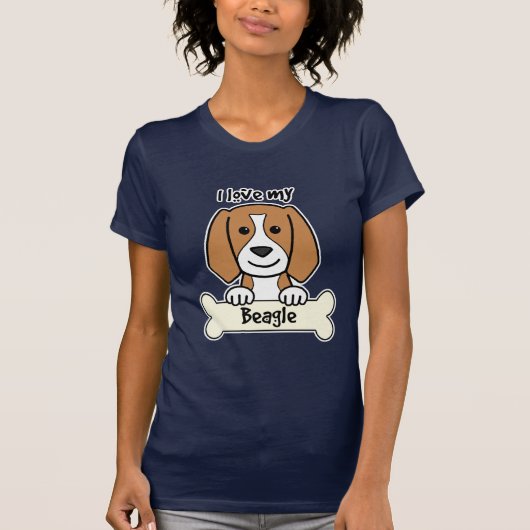私は私のビーグル犬を愛します Tシャツ (正面)