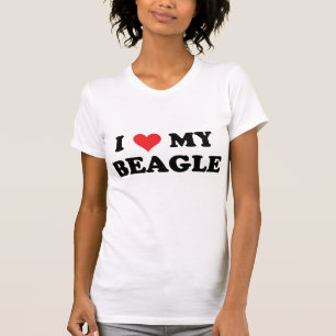 私は私のビーグル犬を愛します Tシャツ