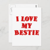 私は私のビースティーを愛する ポストカード (正面/裏面)