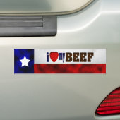 私は私のビーフを愛します バンパーステッカー (車上)