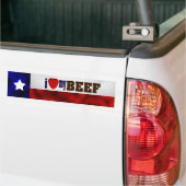 私は私のビーフを愛します バンパーステッカー (トラック上)