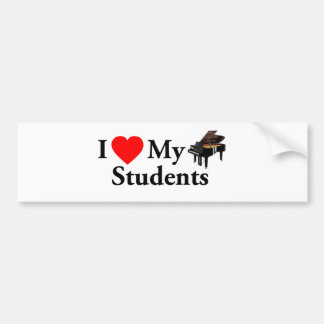 私は私のピアノ学生を愛します バンパーステッカー