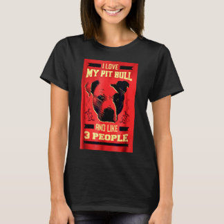 私は私のピットブルおもしろいピットブルドッグ大好き Tシャツ
