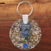 私は私のピットブルが大好き キーホルダー (正面)