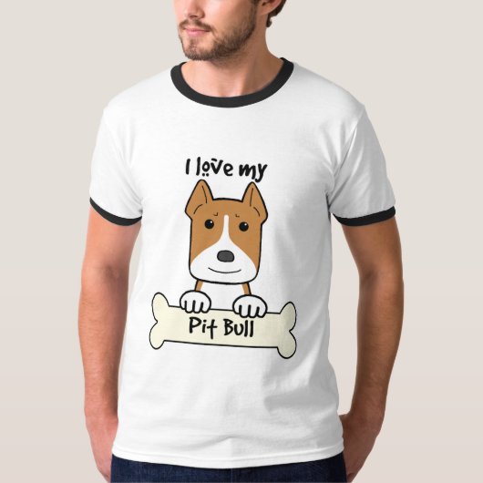 私は私のピットブルを愛します Tシャツ (正面)