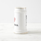 私は私のピットブルステインを愛します ビールジョッキ (中央)