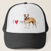 私は私のピットブルテリアが大好き キャップ (正面)