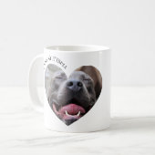 私は私のピットブル犬のカスタム写真が大好き コーヒーマグカップ (正面左)