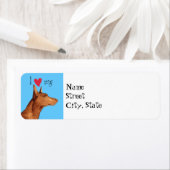 私は私のファラオハウンドが大好き ラベル (インサイチュ)