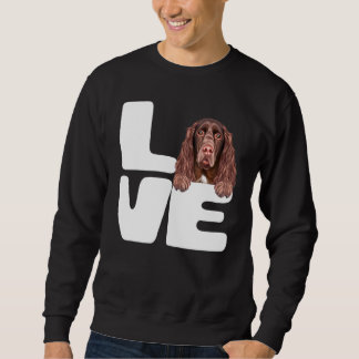 私は私のフィールドスパニエル犬犬が大好き スウェットシャツ