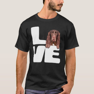 私は私のフィールドスパニエル犬犬が大好き Tシャツ
