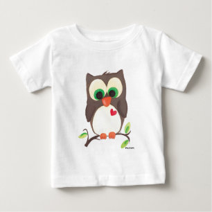 「私は私のフクロウの私のハートを」の子供のティー身に着けています ベビーTシャツ