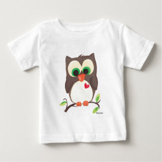 「私は私のフクロウの私のハートを」の子供のティー身に着けています ベビーTシャツ