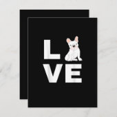 私は私のフランスフランスの犬の愛犬の贈り物が大好き サンキューカード (正面/裏面)