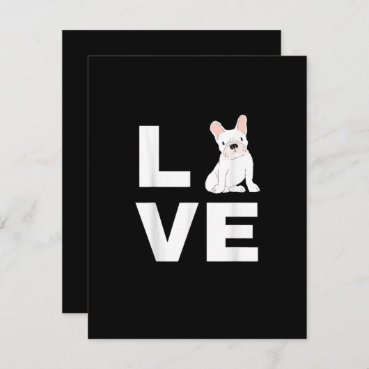 私は私のフランスフランスの犬の愛犬の贈り物が大好き サンキューカード (正面/裏面)