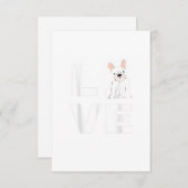 私は私のフランスフランスの犬の愛犬の贈り物が大好き 出欠カード (正面/裏面)