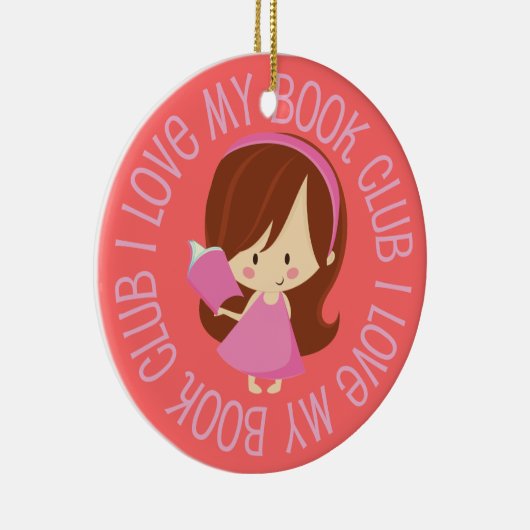 私は私のブッククラブのギフトのオーナメントを愛します セラミックオーナメント (右)