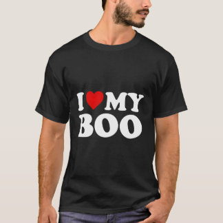 私は私のブボーイボーイフレンドBf赤いハート Tシャツ