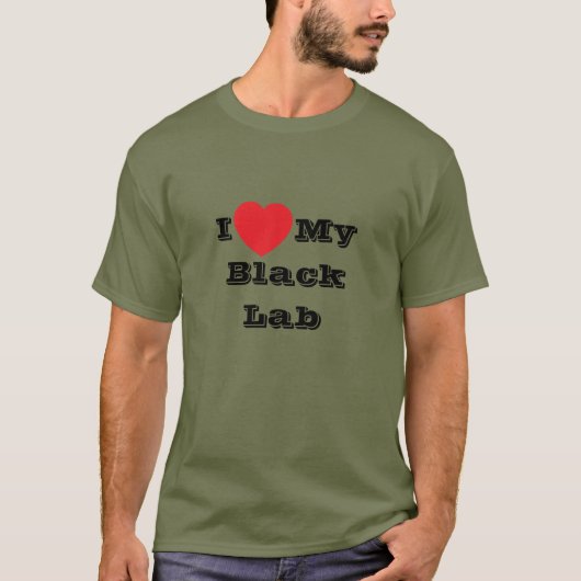 私は私のブラックラボが大好き Tシャツ (正面)