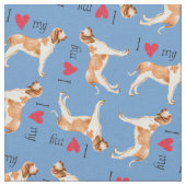 私は私のブラッコイタリア語が大好き ファブリック (クローズアップ)